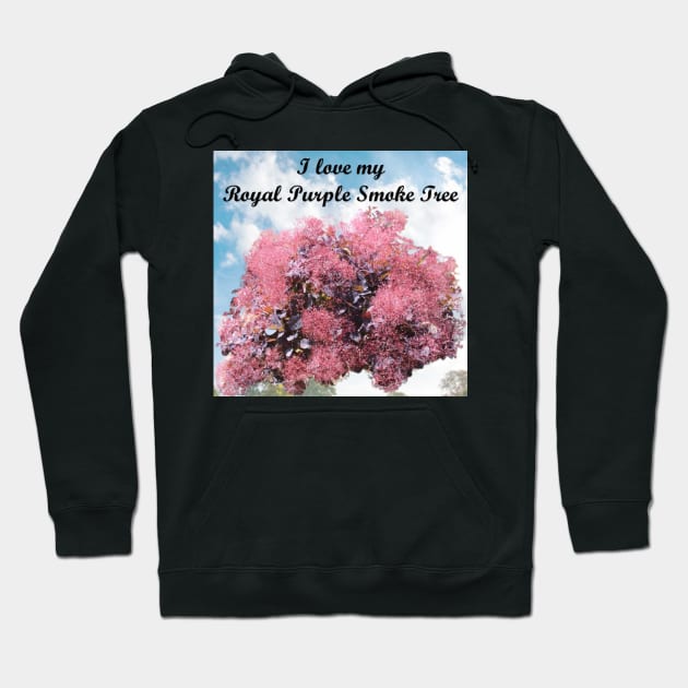 I Love My Royal Purple Smoke Tree #3 Hoodie by Battlefoxx Living Earth